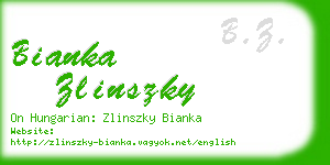 bianka zlinszky business card